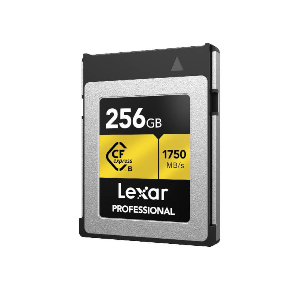 การ์ดหน่วยความจำ ซีเอฟเอ็กเพรสการ์ด LEXAR CFEXPRESS TYPE B 256GB VPG400 RAW 8K RW1900/1500MB/S (LCXEXPR256G) GOLD SERIE